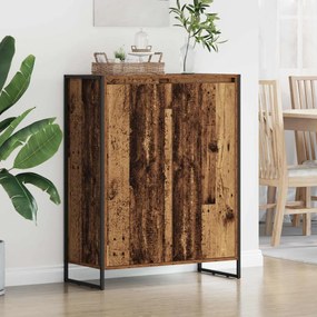 Cipőszekrény tárolóval ajtóval Öreg fa 79 x 36 x 100 cm Faanyag