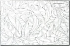 Alátét "Páfrány", Pvc, ezüst, 45x30