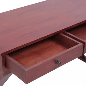 barna tömör mahagóni számítógépasztal 115 x 47 x 77 cm