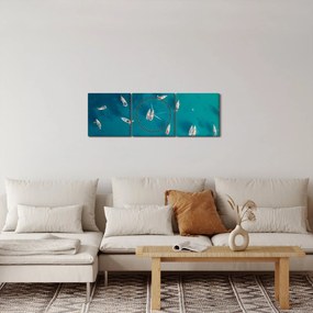 Kép - Vitorlások (órával) (90x30 cm)