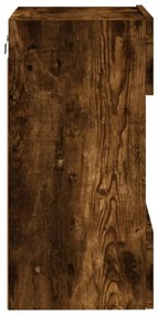 2 db füstös tölgy fali szekrények LED világítással TV-hez 40x30x60,5 cm