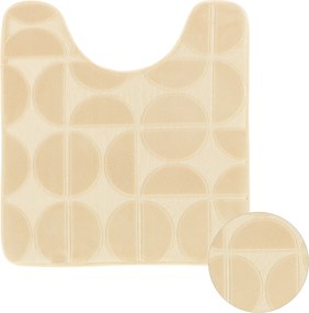 Fürdőszobaszőnyeg Wc-szőnyeg 45x50 cm mikroszálas Puha Alátét bézs