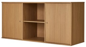 Natúr színű alacsony függő komód tölgyfa dekorral 133x61 cm Mistral – Hammel Furniture