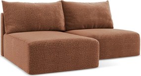 Téglavörös kinyitható-tárolóhelyes sarokkanapé (bal oldali) Kalena – Makamii