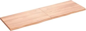 vidaXL világosbarna kezelt tömör tölgyfa asztallap 160x50x(2-4) cm