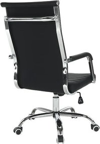 Irodai szék, textilbőr/fém, fekete/króm, FARAN