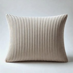 Bordás párnahuzat homokszín