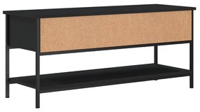 fekete szerelt fa TV-szekrény 100 x 35 x 45 cm