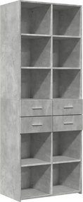 vidaXL betonszürke szerelt fa magasszekrény 70 x 42,5 x 185 cm