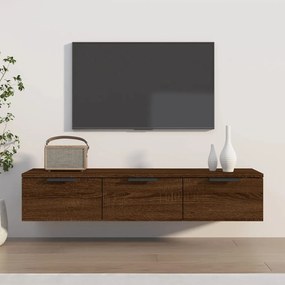 barna tölgyszínű szerelt fa faliszekrény 102 x 30 x 20 cm