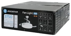 Aigostar - LED Dimmelhető mennyezeti ventilátor LED/36W/230V 2700-6500K + távirányító fehér