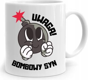 Bögre Ajándék Fiúnak Figyelem Robbanó Fiú nyomtatott fényképpel