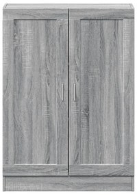 szürke sonoma színű szerelt fa könyvszekrény 82,5x30,5x115 cm