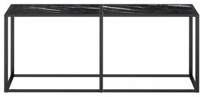 fekete márványszínű edzett üveg tálalóasztal 180 x 35 x 75,5 cm