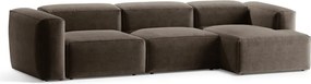 Barna sarokkanapé (jobb oldali-heverő résszel) Bergamo – Cosmopolitan Design