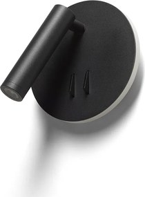 RENDL THALIA nástěnná černá satinovaný akryl 230V LED 6+3W 3000K