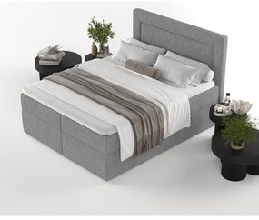 Szürke ágyneműtartós boxspring ágy 200x200 cm Imagine – Maison de Rêve