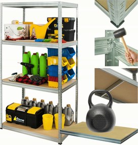 Helios horganyzott fém tároló állvány 180x120x35cm 4Px175kg