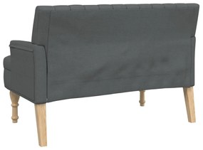 sötétszürke szövetpad párnákkal 113x64,5x75,5 cm