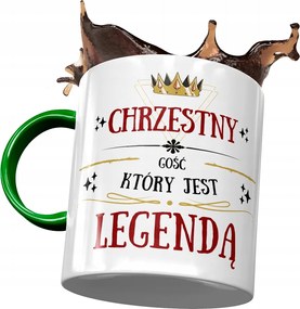 Zöld Bögre Keresztelőre Ideális Ajándék Nyomtatott Fotóval