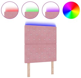 LED Fejtámla Rózsaszín 80 cm Bársony