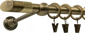 Függönykarnis Szimpla Fém arany színű antik mix végek 16 mm 160 cm