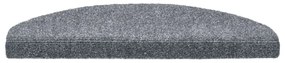 30 db öntapadós lépcsőszőnyeg, 65 x 21 x 4 cm, világosszürke, nagy félkör alakú