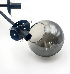 Brilagi - Ráépített csillár MALIVA 6xE14/15W/230V fekete/füstszínű