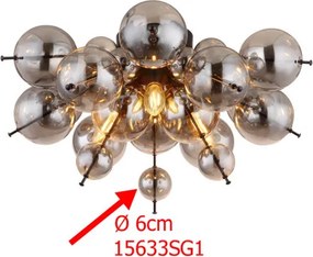 Globo 15633SG1 Üvegbúra, Ø6cm
