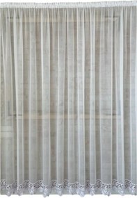 Kész függöny 400x220 erkély,gipsz virág 15 cm