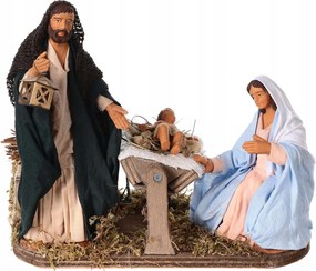 Włoska Mozgatható Betlehem Figura Szent Család Karácsonyi Betlehem 15CM