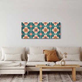 Kép - Retro virágminta (120x50 cm)
