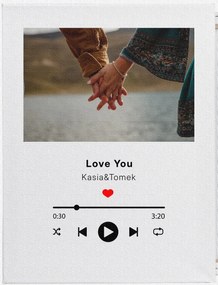 Vászonkép Ajándék Valentin napra A mi dalunk fotó 30x40