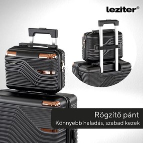TraveLux Urban IV gurulós bőrönd szett fekete
