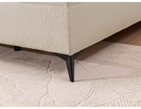 Bézs ágyneműtartós boxspring ágy 140x200 cm Ornes – Ropez