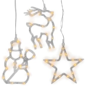 NEXOS Dekoráció karácsonyi csillag/hóember/szarvas