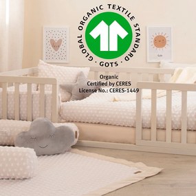 Bézs pamut kötött gyerek takaró 80x80 cm Frosty Almond – Roba