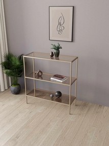 Fém komód, arany-bronz, 100 cm