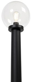 Álló kültéri lámpa fekete átlátszó gömbbel 100 cm IP44 - Sfera