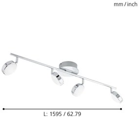 Eglo 95632 - LED Spotlámpa SALTO 4xLED/5,4W/230V