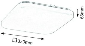 Rabalux 3344 - LED Mennyezeti lámpa ROB LED/32W/230V