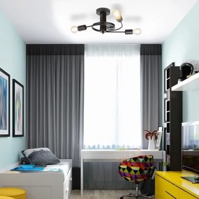 Rabalux 2096 - Csillár CARLY 5xE27/15W/230V fekete