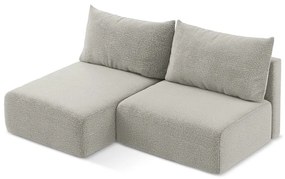 Világosszürke kinyitható-tárolóhelyes sarokkanapé (bal oldali) Kalena – Makamii