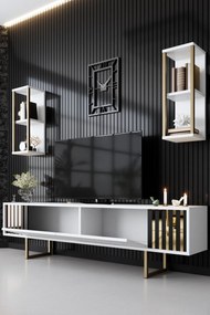 TV szekrény Gold Line - White, Black