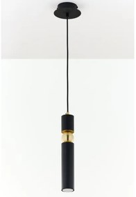 Jupiter 2003 - Csillár zsinóron ALAS 1xGU10/10W/230V fekete/arany