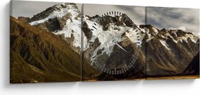 Mount Sefton, Új-Zéland képe (órával) (90x30 cm)