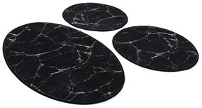Fürdőszobaszőnyeg Szett (3 db) Marble - Fekete