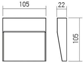 Redo 90475 - LED Kültéri fali lámpa LANDER LED/3W/230V IP54 antracit