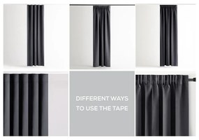 Sötétszürke termo-dimout (részleges sötétítő) függöny 140x245 cm Kierra – Restilo