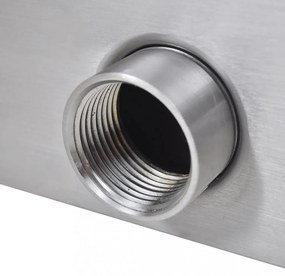Négyszögletes rozsdamentes acél medence szökőkút 90 cm